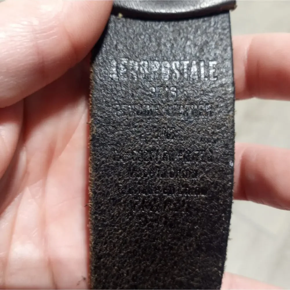 Aeropostale Men's Genuine Leather Brown Belt Size Large